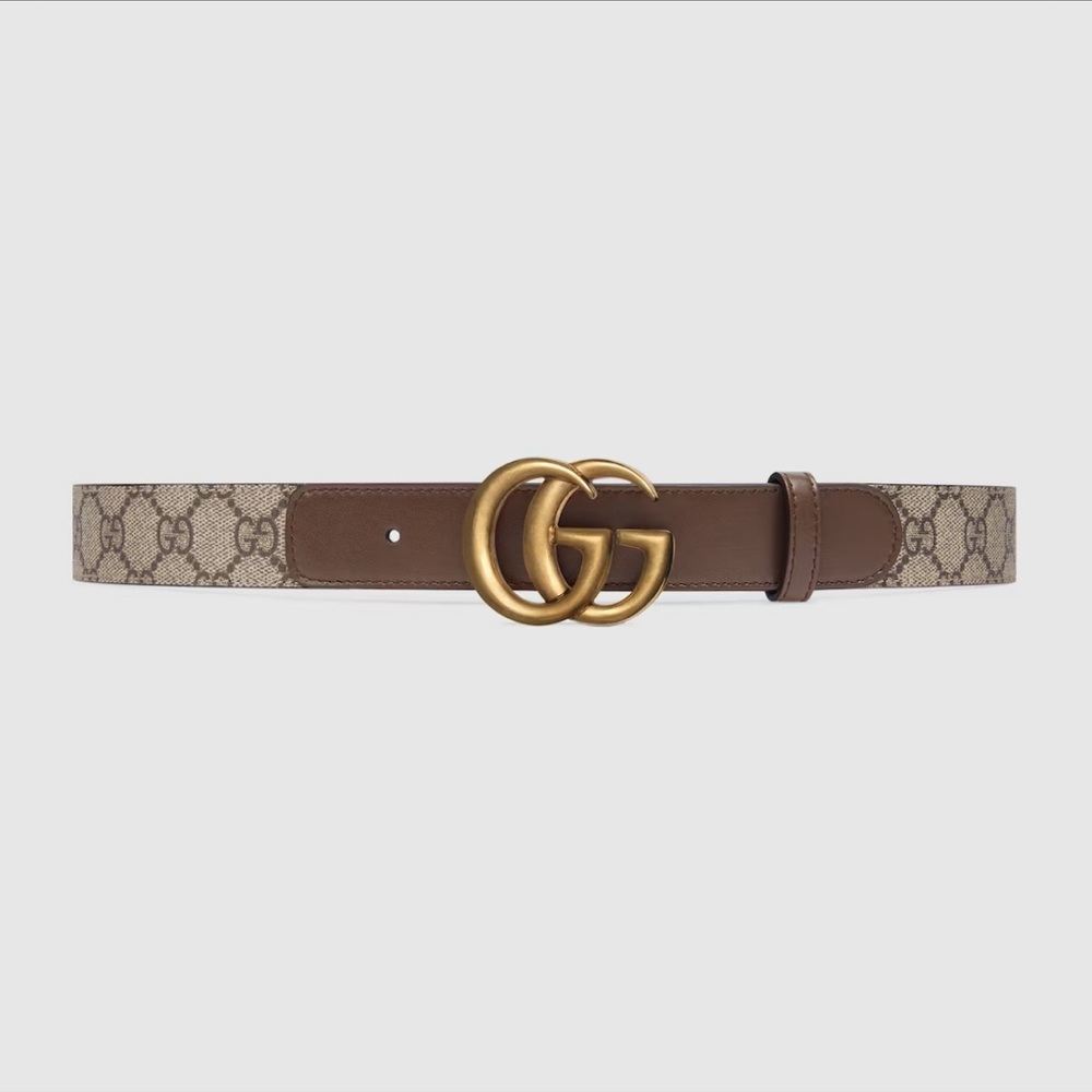 Gucci Marmont Supreme Leather Belt.